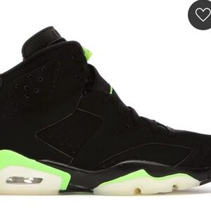 Nike Air Jordan 6 (Black and Electric Green) Size 10.5men/12women